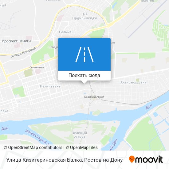 Карта Улица Кизитериновская Балка
