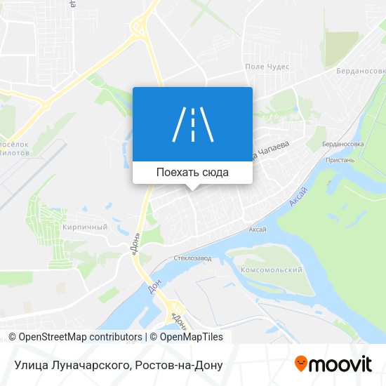 Карта Улица Луначарского