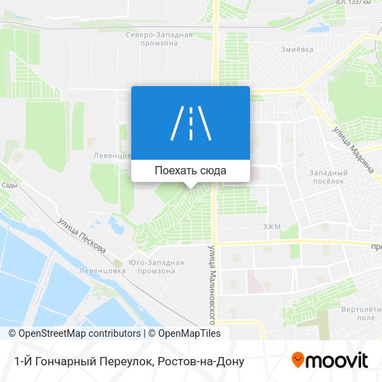 Карта 1-Й Гончарный Переулок