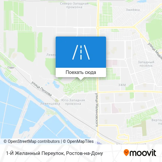 Карта 1-Й Желанный Переулок