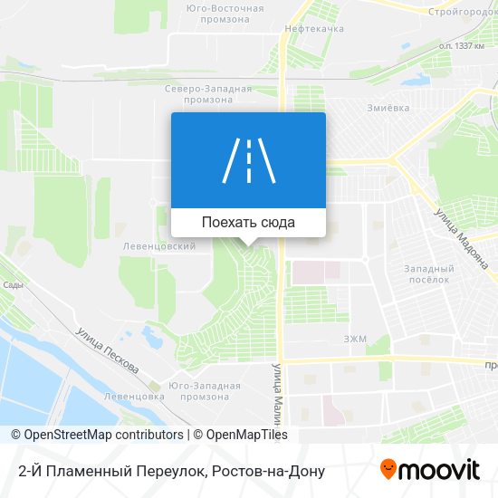 Карта 2-Й Пламенный Переулок