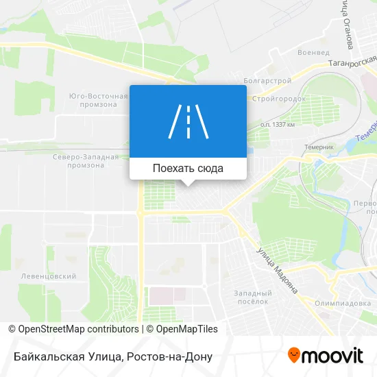 Карта Байкальская Улица