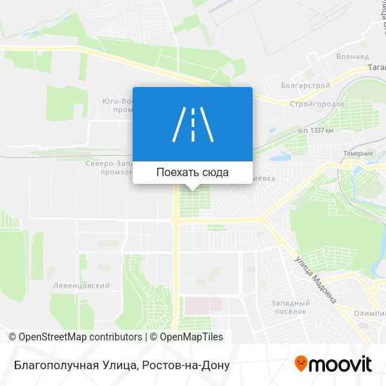 Карта Благополучная Улица