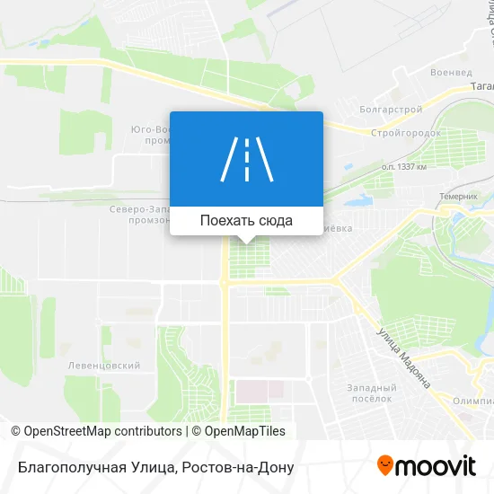 Карта Благополучная Улица