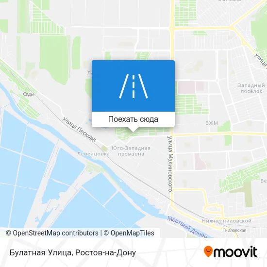 Карта Булатная Улица