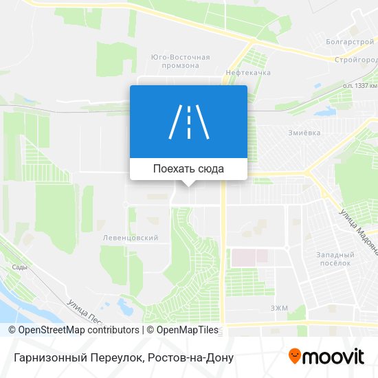 Карта Гарнизонный Переулок