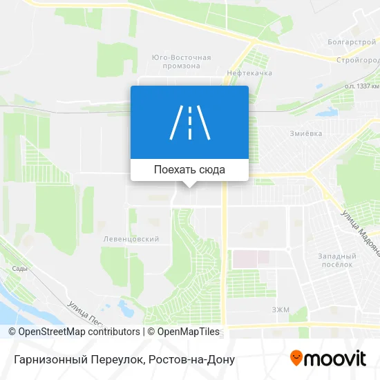 Карта Гарнизонный Переулок