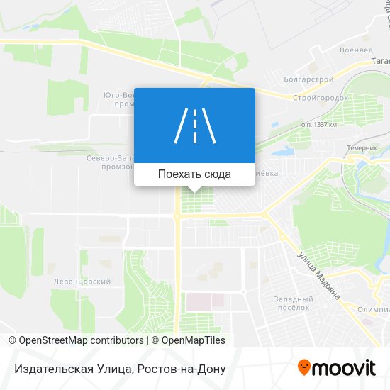 Карта Издательская Улица