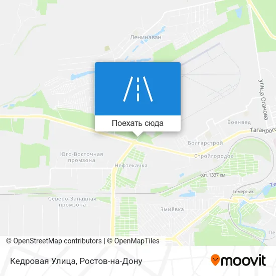 Карта Кедровая Улица