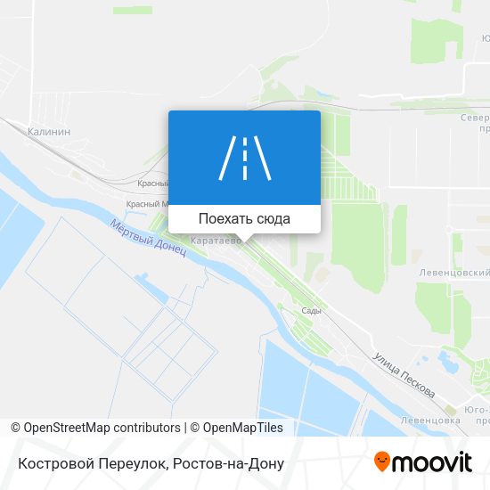 Карта Костровой Переулок