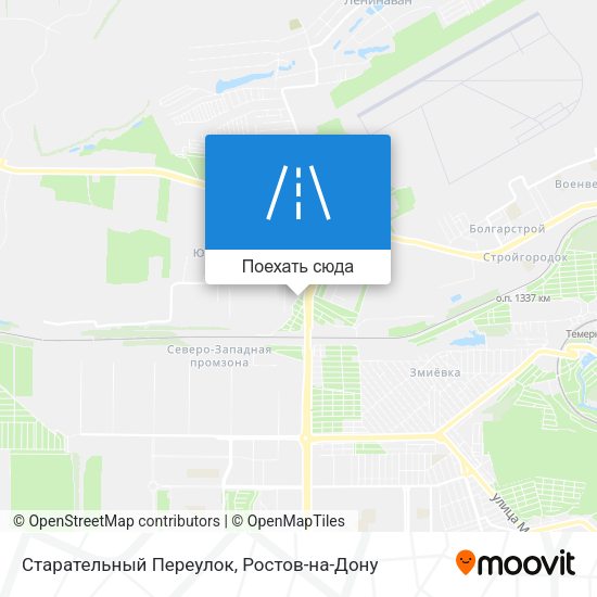 Карта Старательный Переулок