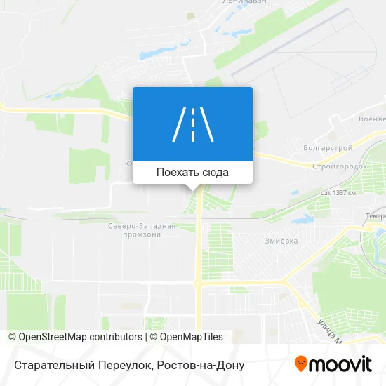 Карта Старательный Переулок