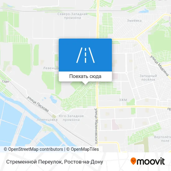 Карта Стременной Переулок