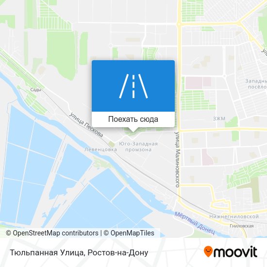 Карта Тюльпанная Улица