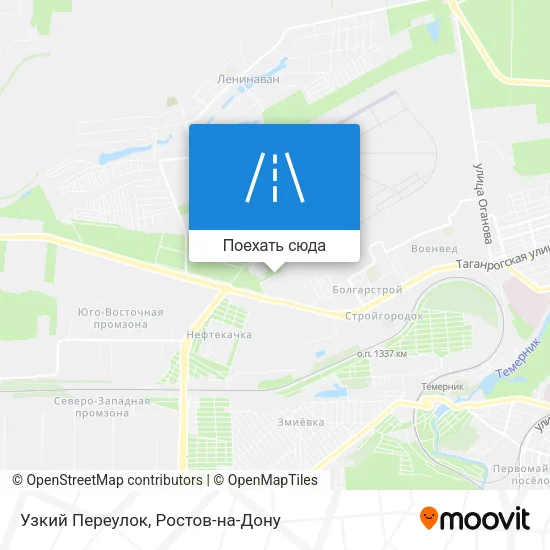 Карта Узкий Переулок