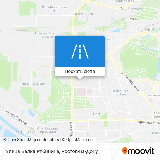 Карта Улица Балка Рябинина