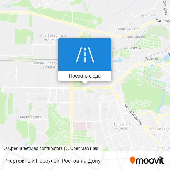 Карта Чертёжный Переулок