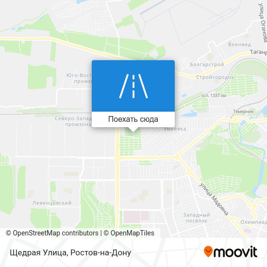 Карта Щедрая Улица