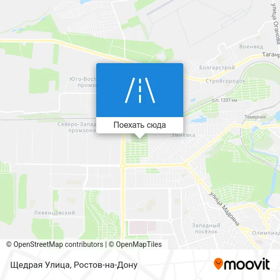 Карта Щедрая Улица