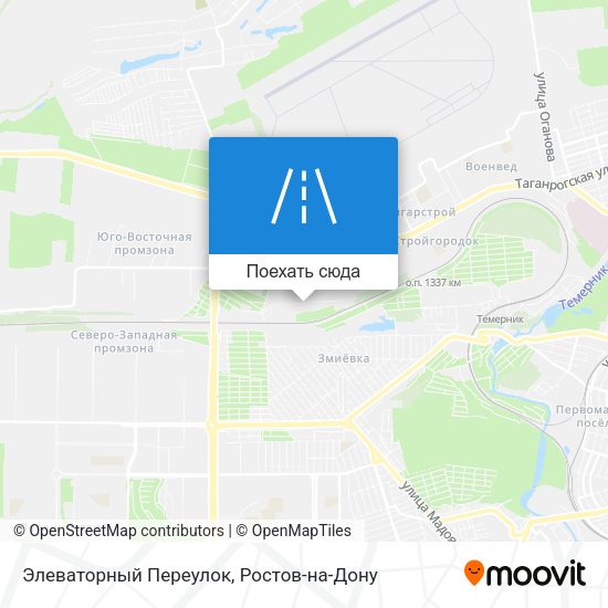 Карта Элеваторный Переулок