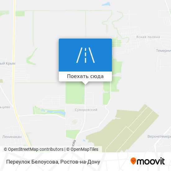Карта Переулок Белоусова