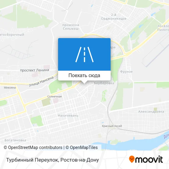 Карта Турбинный Переулок