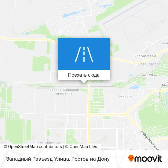 Карта Западный Разъезд Улица