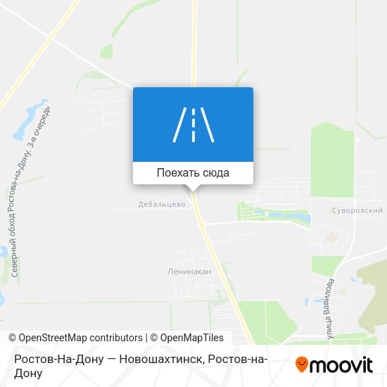 Карта Ростов-На-Дону — Новошахтинск