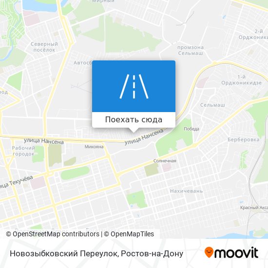 Карта Новозыбковский Переулок