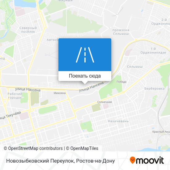 Карта Новозыбковский Переулок