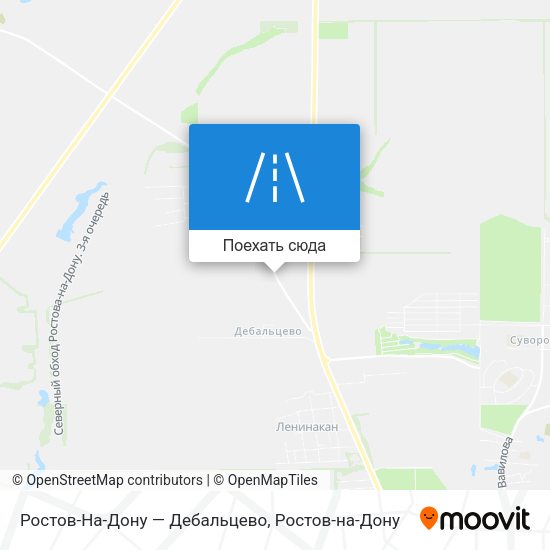 Карта Ростов-На-Дону — Дебальцево