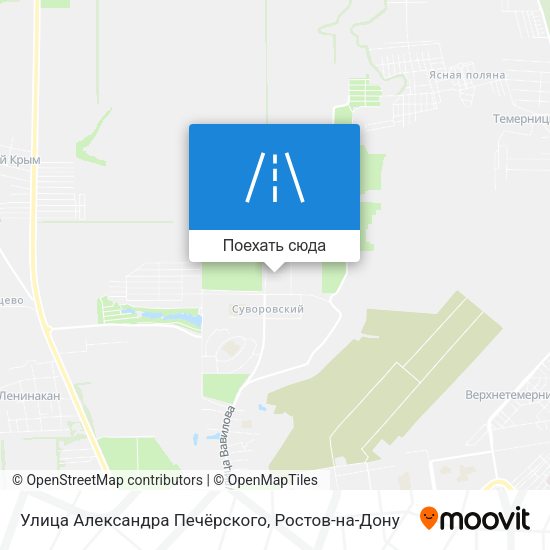 Карта Улица Александра Печёрского