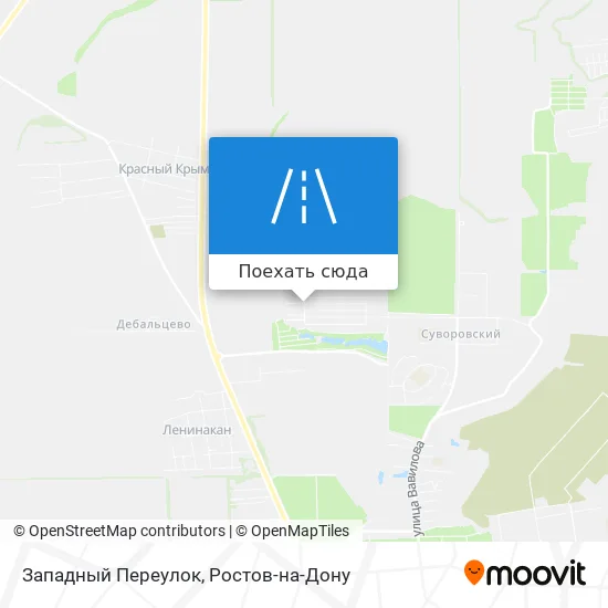 Карта Западный Переулок