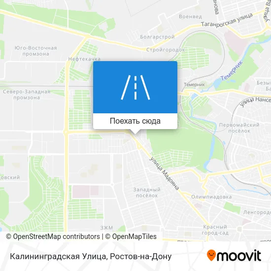 Карта Калининградская Улица