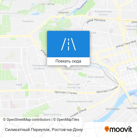 Карта Силикатный Переулок