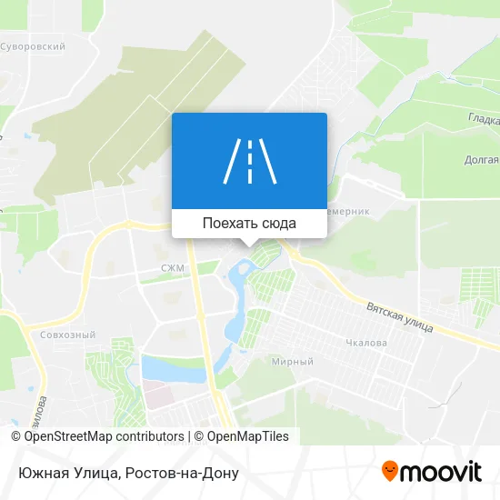 Карта Южная Улица