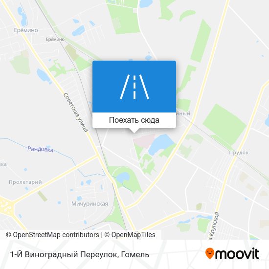 Карта 1-Й Виноградный Переулок