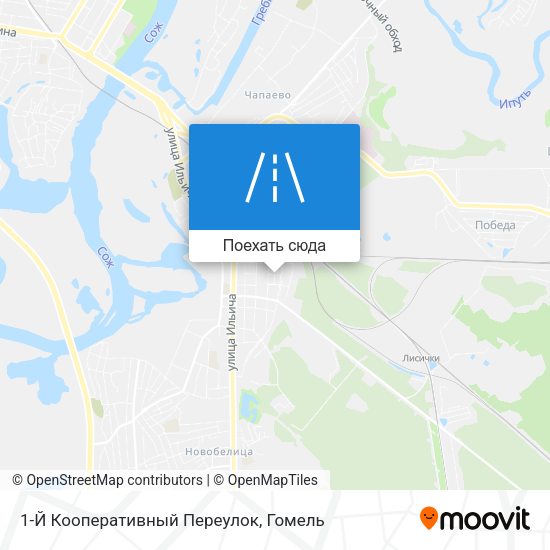 Карта 1-Й Кооперативный Переулок