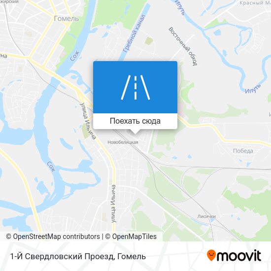 Карта 1-Й Свердловский Проезд