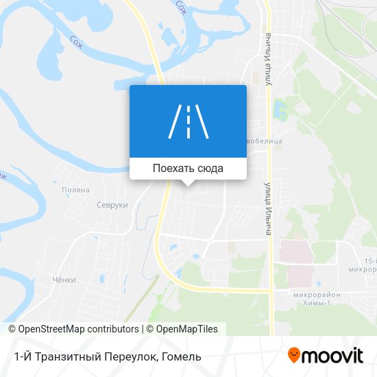 Карта 1-Й Транзитный Переулок