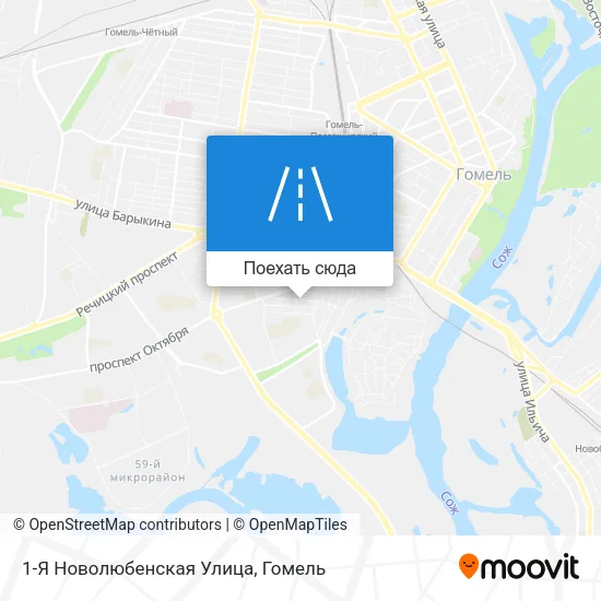 Карта 1-Я Новолюбенская Улица
