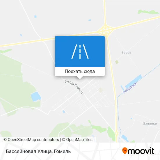 Карта Бассейновая Улица