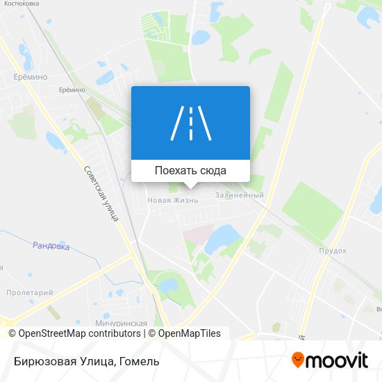 Карта Бирюзовая Улица
