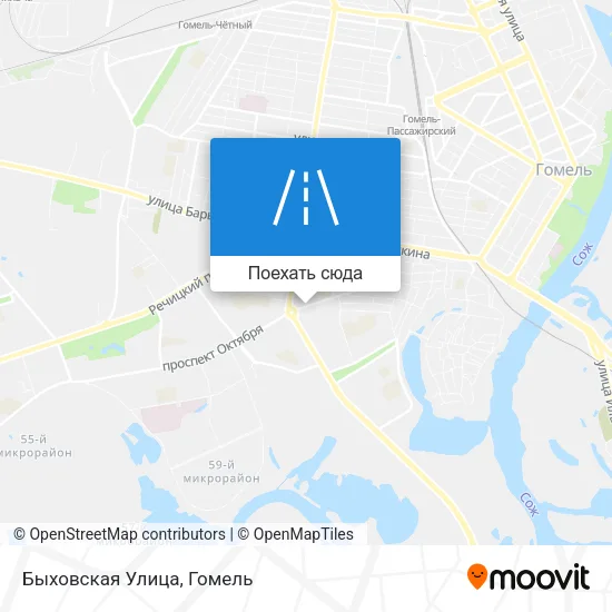 Карта Быховская Улица