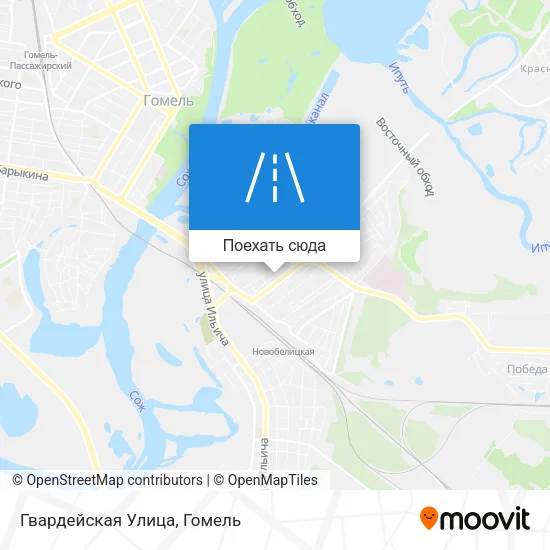 Карта Гвардейская Улица