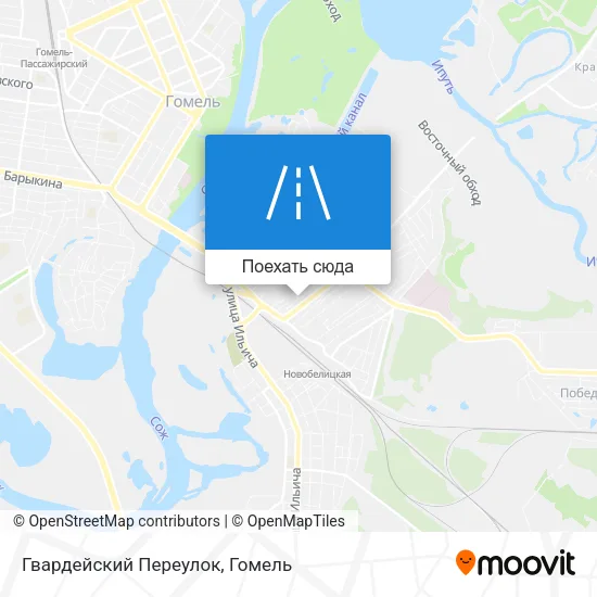 Карта Гвардейский Переулок