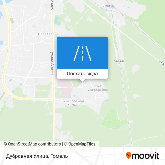 Карта Дубравная Улица