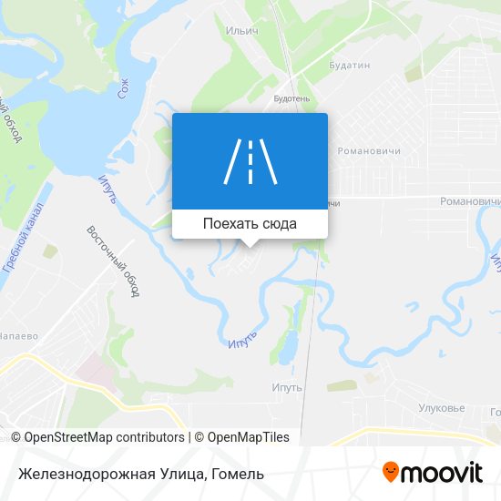 Карта Железнодорожная Улица
