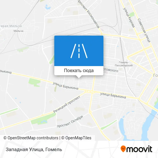Карта Западная Улица