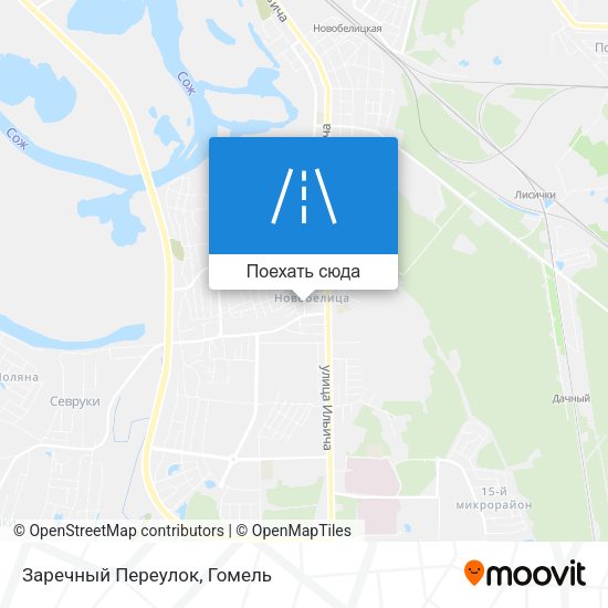 Карта Заречный Переулок